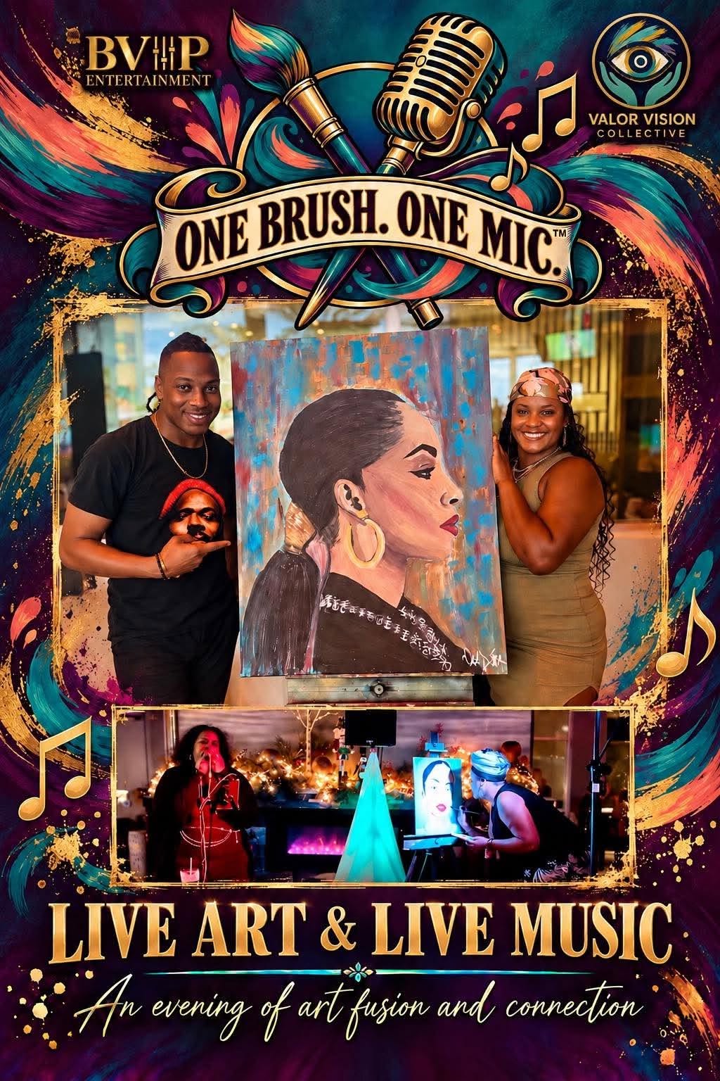 One Brush. One Mic. live art and music experience