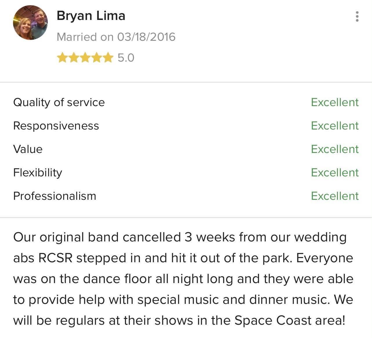 Five-star client review for BVIP Entertainment