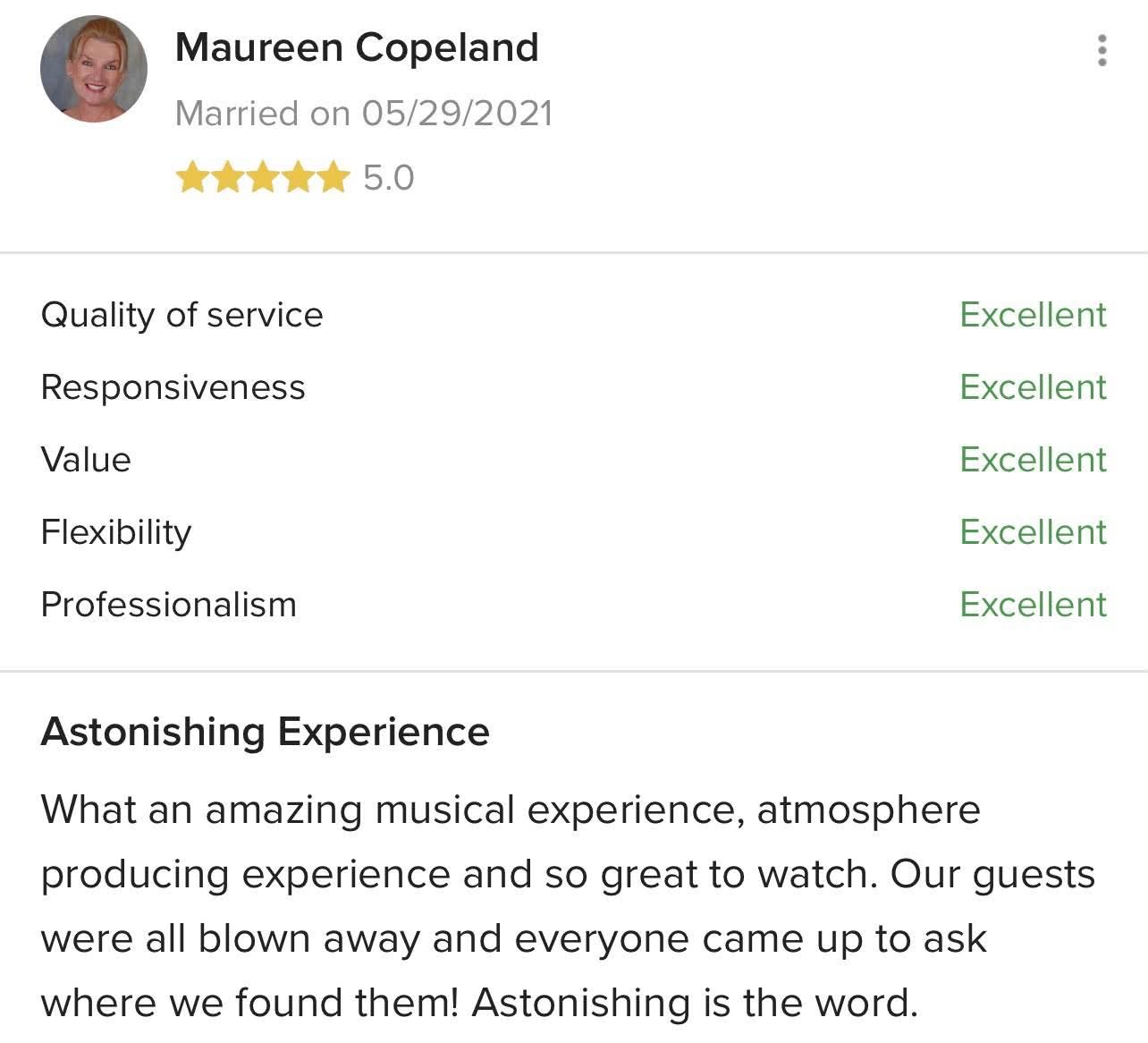 Five-star client review for BVIP Entertainment