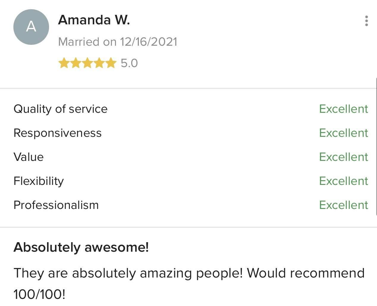 Five-star client review for BVIP Entertainment