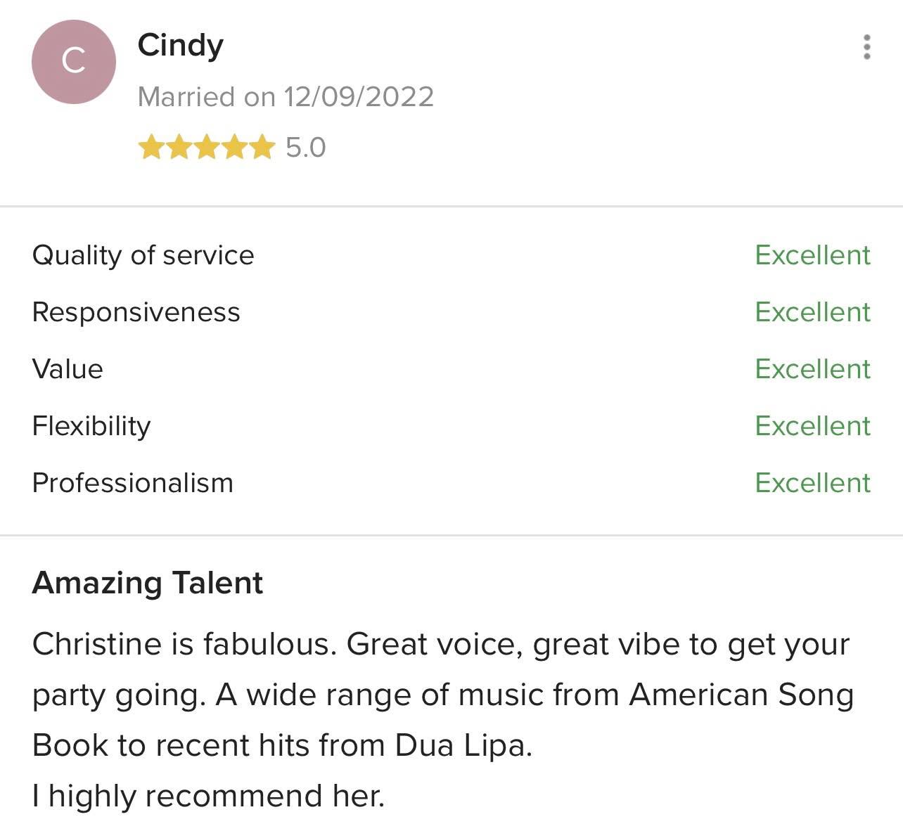 Five-star client review for BVIP Entertainment