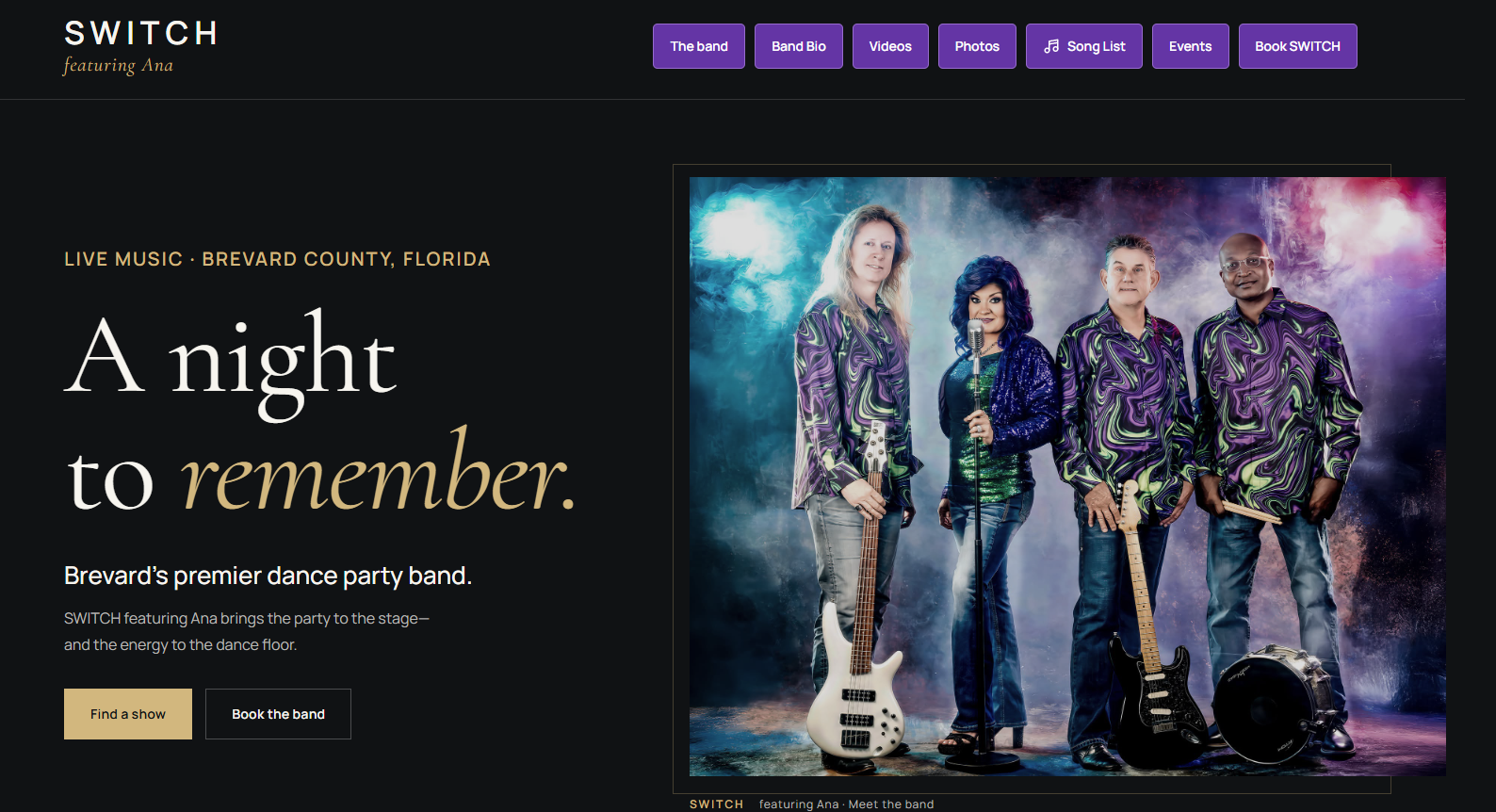 SWITCH featuring Ana website example
